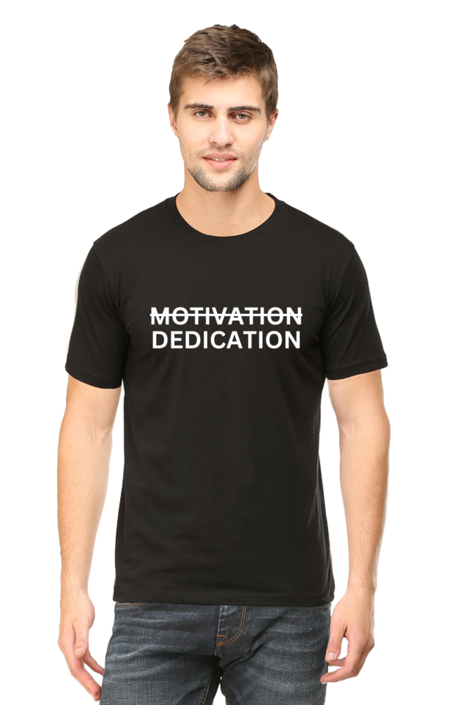 Dedication Over Motivation: Gym T-Shirt