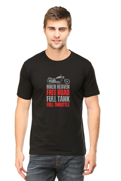 Biker Heaven Free Road Full Tank Full Throttle : Bike T-shirt