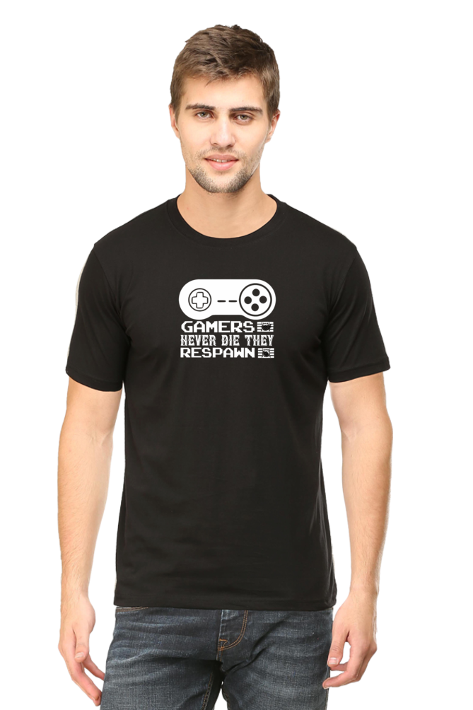 Gamers Never Die They Respawn: Gaming T-Shirt