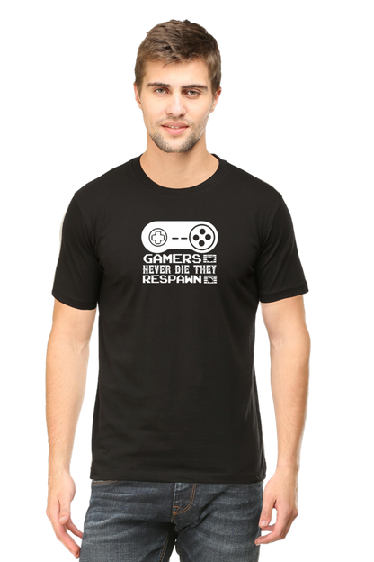 Gamers Never Die They Respawn: Gaming T-Shirt